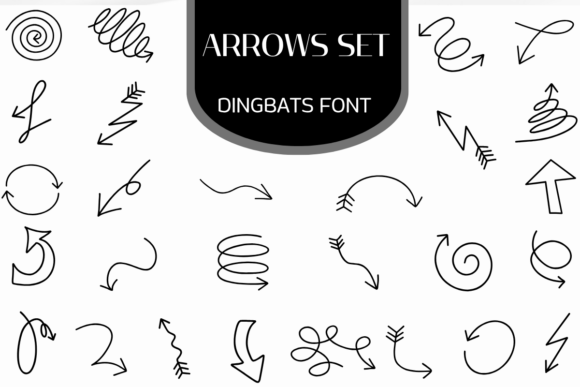Arrows Set: The Perfect Hand-Drawn Typeface for Crafters