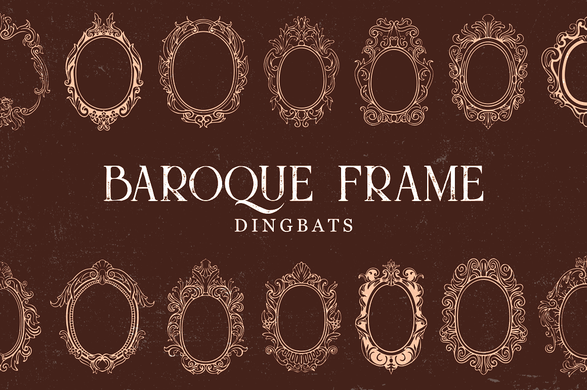 Baroque Frame Dingbat: The Ornamental Typeface for Elevated Brand Identity