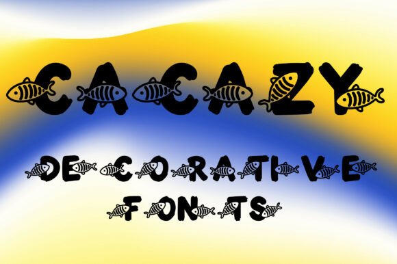 Cacazy: A Playful Fish-Themed Typeface for Creative Web Design