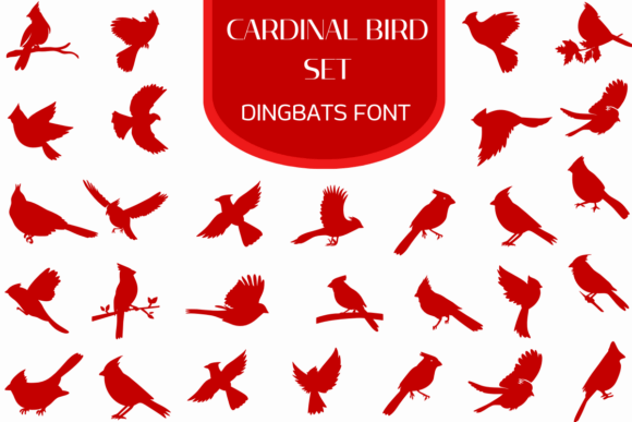 Cardinal Bird Set: A Graceful Dingbats Typeface for Modern Branding