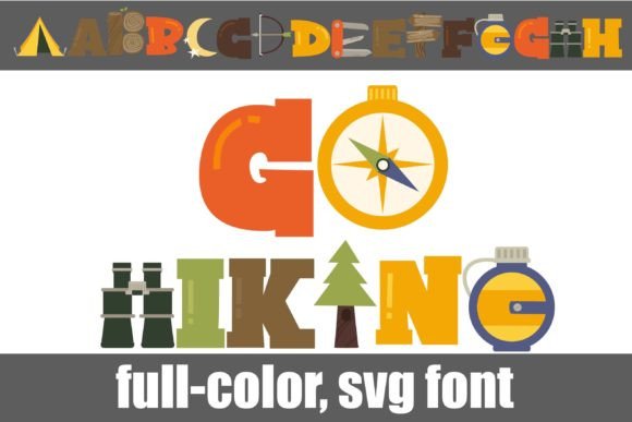 Go Hiking: A Vibrant Color Font for Outdoor Web Brands