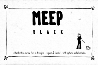 Meep Black: The Bold Sans Serif Font for Handmade Product Branding
