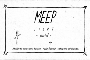 Meep Light Slanted: A Modern Sans Serif for Handmade Branding