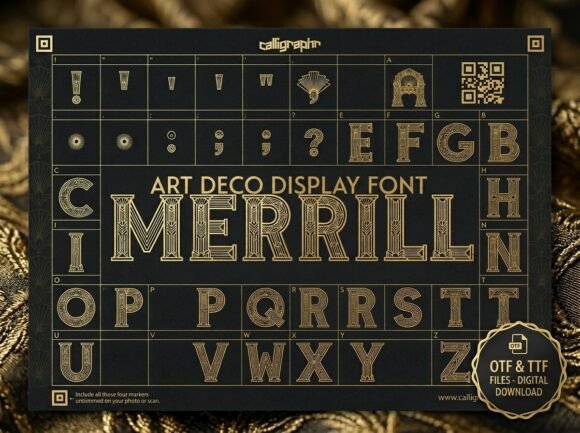Merrill: The Art Deco Display Font for High-Impact Campaigns