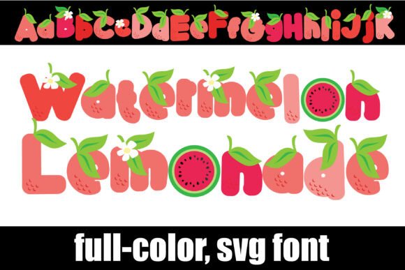 Watermelon Lemonade: A Vibrant Color Font for Summer Editorial Design